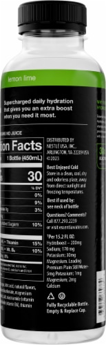 Essentia® Hydroboost® Lemon Lime Enhanced Water Beverage Perspective: back