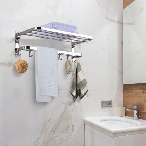 Stainless Steel Bathroom Shelf & Towel Rail