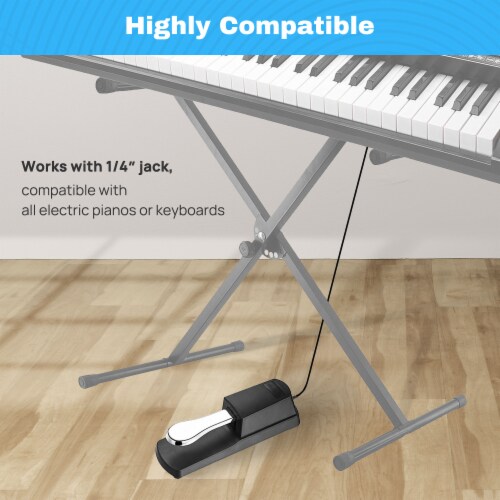 Universal Sustain Foot Pedal Piano Style with Polarity Switch 1 4