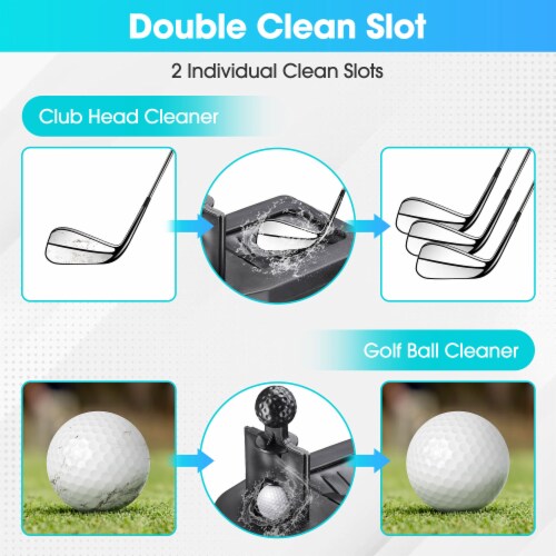 Yescom Universal Golf Club and Ball Washer Cleaner Golf Cart Compatible with E-Z-GO Club Car Perspective: back