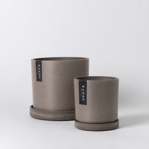 2 Set Plant Pots - 7" & 4" Pots for Plants, Planter Pot Set, Houseplant Pots Perspective: back