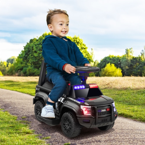 Friction Powered Police Car Toy Rescue Vehicle with Lights