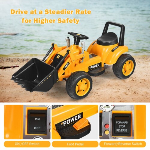 Slickblue Kids Ride On Excavator Digger 6V Battery Powered Tractor Yellow 1 Unit Fred Meyer