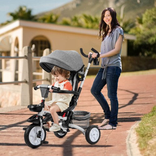 Slickblue 6 in 1 Detachable Kids Baby Stroller Tricycle with Canopy and Safety Harness 1 Unit Kroger