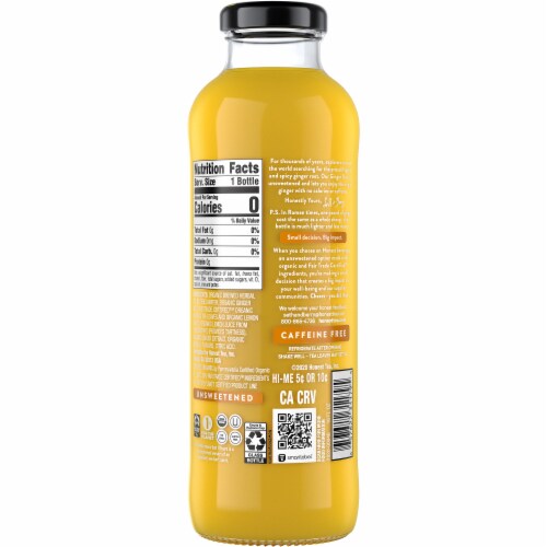 Honest Tea Organic Ginger Oasis Herbal Tea Perspective: back