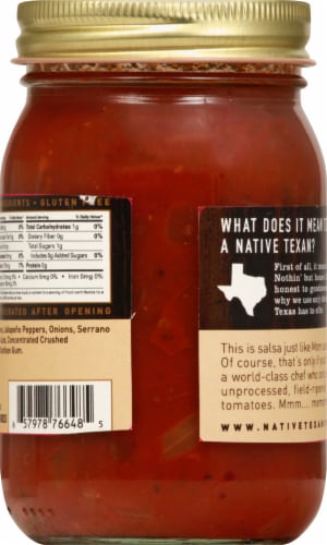 Native Texan Medium Home Style Salsa Perspective: back