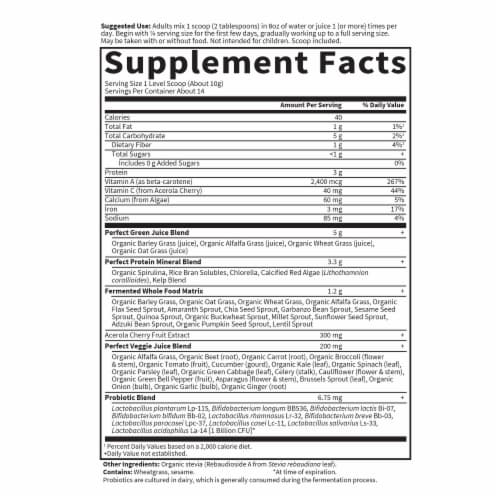Garden of Life® Perfect Food® Super Green Formula Dietary Supplement Powder Perspective: back