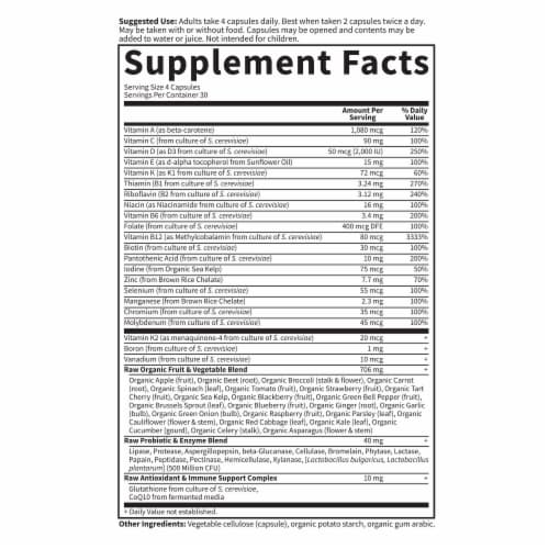 Garden of Life® Vitamin Code® 50 & Wiser Women's Multivitamins Vegetarian Capsules Perspective: back