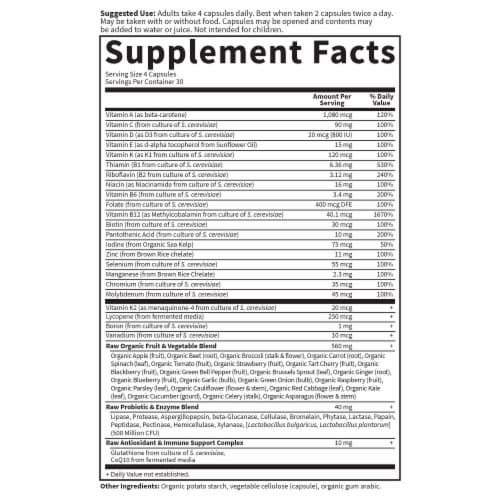 Garden of Life® Vitamin Code® Men's Whole Food Multivitamin Vegetarian Capsules Perspective: back