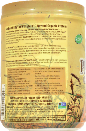Garden of Life® Beyond Organic Raw Protein Perspective: back