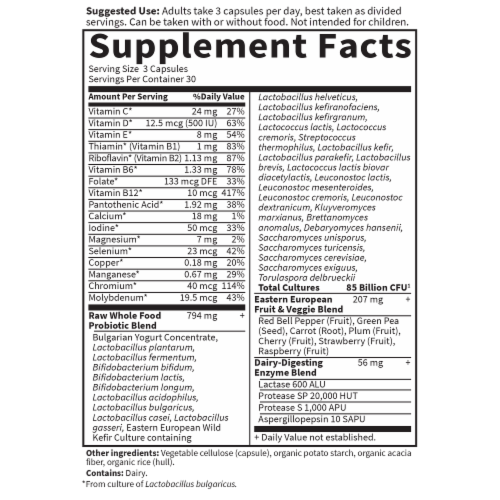 Garden of Life® Raw Probiotics for Men Capsules Perspective: back