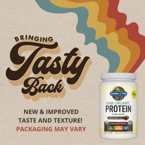Garden of Life Raw Organic Protein to Help Build Muscle 22g Plant Based Protein Chocolate Powder Perspective: back