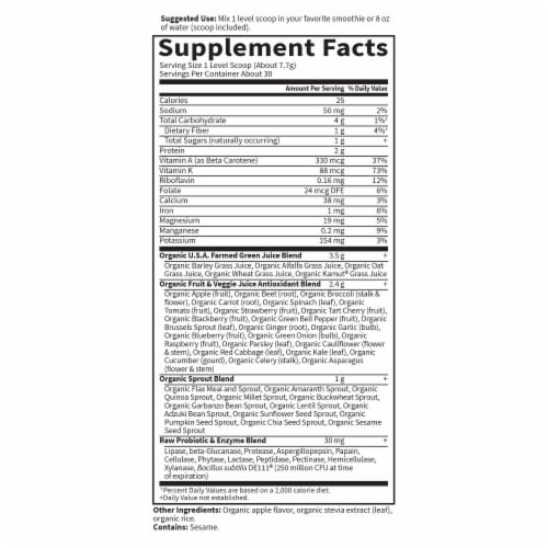 Garden of Life® Apple Perfect Food Raw Dietary Supplement Powder Perspective: back