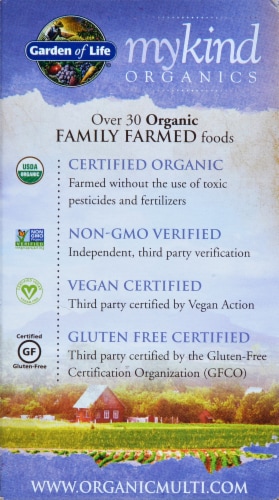 Garden Of Life® myKind Organics Men's Once Daily Multivitamin Vegan Tablets Perspective: back