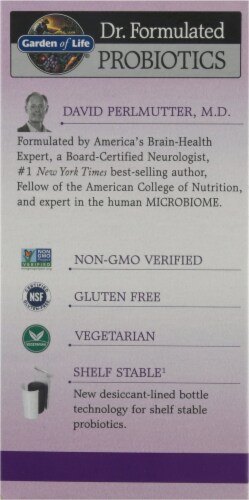 Garden of Life® Mood Plus Probiotic Vegetarian Capsules Perspective: back