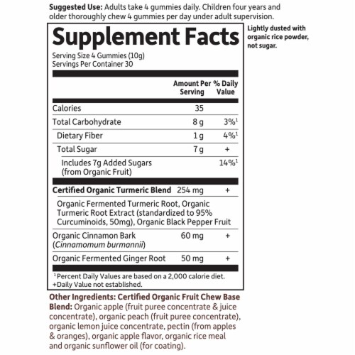 mykind Organics Turmeric Inflammatory Response Gummies Perspective: back