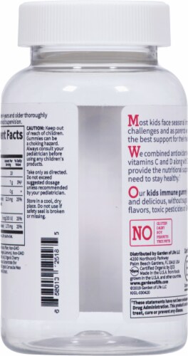 Garden of Life® Kids Immune Gummy Dietary Supplement Perspective: back