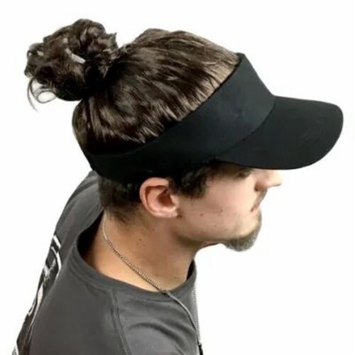 Man bun sales hat