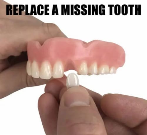 Instant Smile Complete Denture Repair Kit Perspective: back