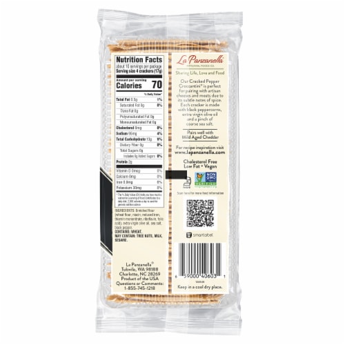 La Panzanella® Mini Croccantini Cracked Pepper Artisan Crackers Perspective: back