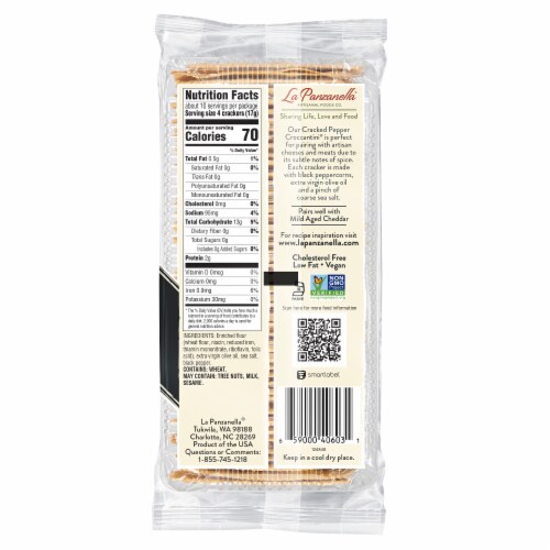 La Panzanella® Mini Croccantini® Cracked Pepper Artisan Crackers Perspective: back