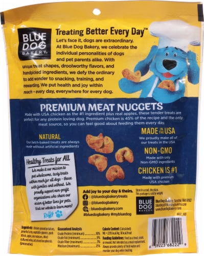 Blue Dog Bakery® All Natural USA Chicken & Apple Dog Treats Perspective: back