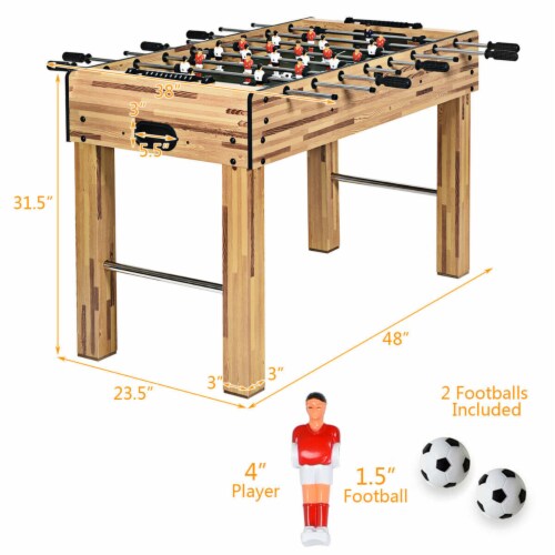 48'' Foosball Table Home Soccer Game Table Christmas Families Party Recreation Perspective: back