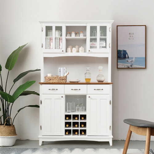 Kitchen buffet clearance hutch cabinet