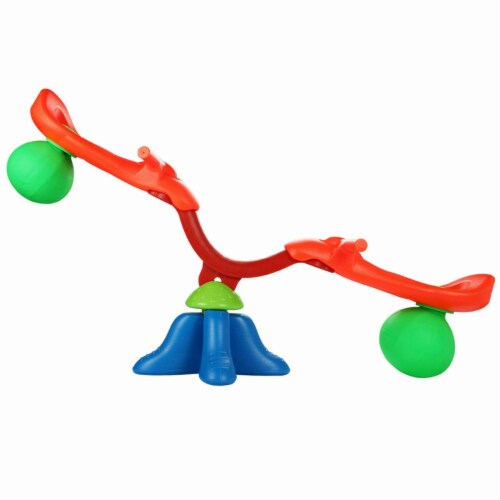 Gymax Kids Teeter Totter Seesaw Bouncer Children Toy w/ 360 Degrees Rotation Perspective: back