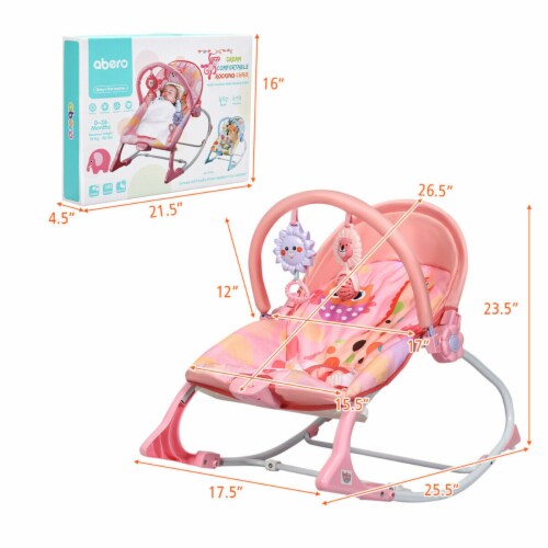 Gymax Adjustable Infant Rocker Bouncer Baby Rocking Chair Toddler