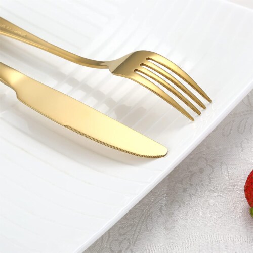 Gold Silverware Set, 20Piece Flatware Set Aisoso Stainless Steel