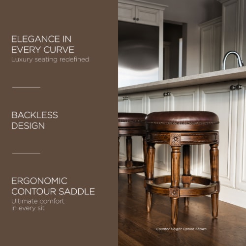 Leather backless bar stools with nailheads deals