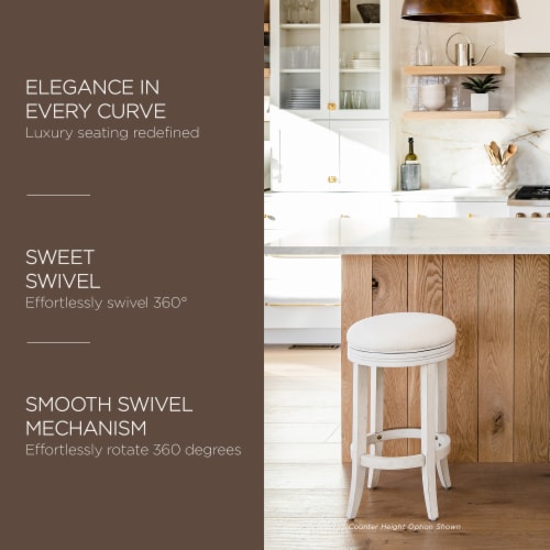 Maven Lane Eva Bar Stool in White Oak Finish w Natural Color