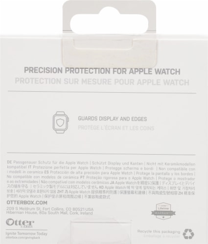 OtterBox Black Exo Edge Case for Apple Watch SE Perspective: back
