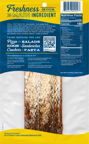 Honey Smoked Fish Co. Original Honey Smoked Salmon Perspective: back