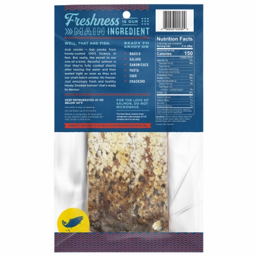 Honey Smoked Fish Co.® Barbeque Smoked Salmon Perspective: back
