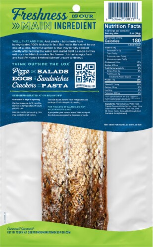 Honey Smoked Fish Co® Chipotle Lime Honey Smoked Salmon® Perspective: back