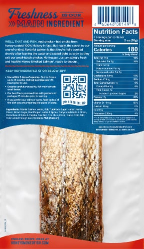 Honey Smoked Salmon 6oz Hot Honey Perspective: back