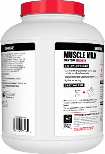 Muscle Milk® Vanilla Creme Genuine Protein Powder Perspective: back