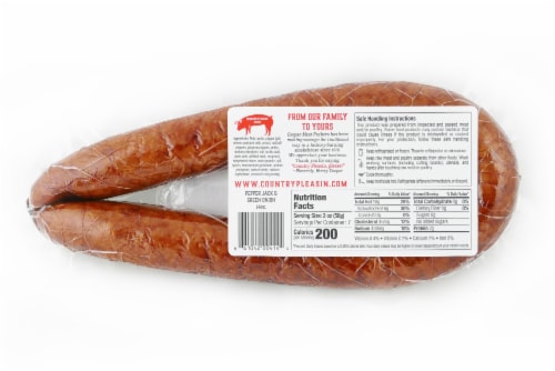 Country Pleasin' Pepperjack & Green Onion Sausage Perspective: back
