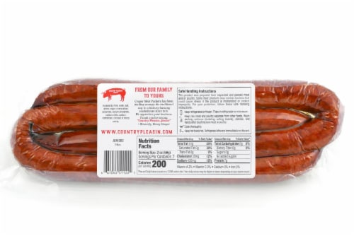 Country Pleasin' Juniors Smoked Sausage Perspective: back