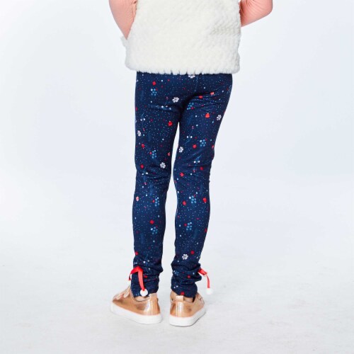 Pompom Legging With Printed Flowers Perspective: back