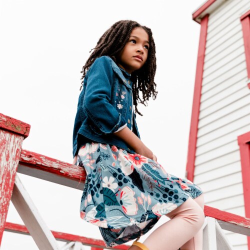 Printed Weasels Flared Skirt Perspective: back