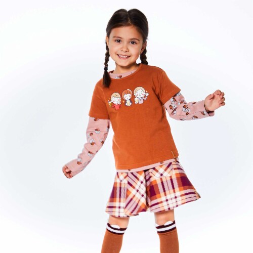 Short Sleeve T-Shirt Ocher Print Perspective: back