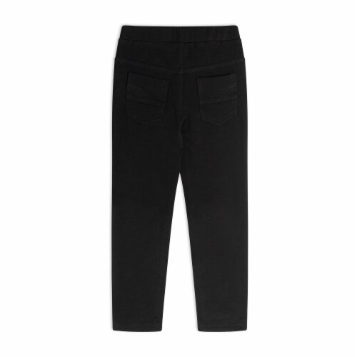 Fleece Legging With Knee Applique Black Perspective: back