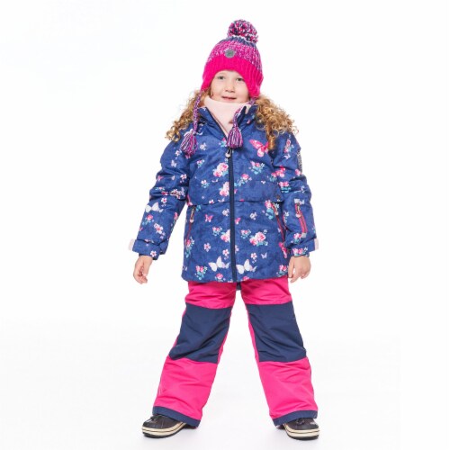 Two Piece Snowsuit With Butterflies Print Perspective: back