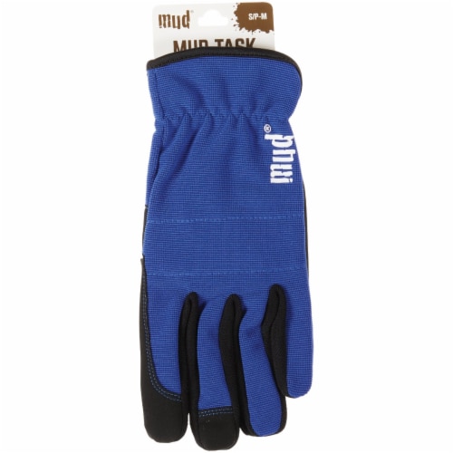 Mud Women's Small/Medium Synthetic Leather True Blue Garden Glove Perspective: back