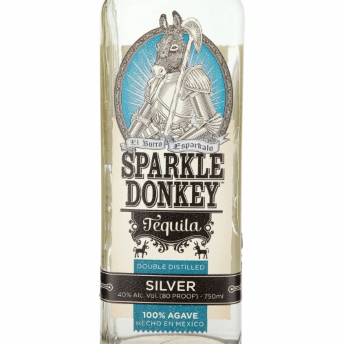 Sparkle Donkey Tequila Silver Perspective: back