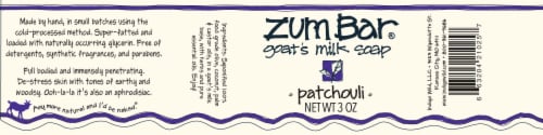 Zum® Patchouli Goat's Milk Bar Soap Perspective: back