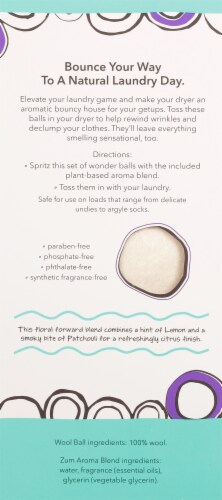 Zum Wool Balls Sea Salt Scent Booster Perspective: back